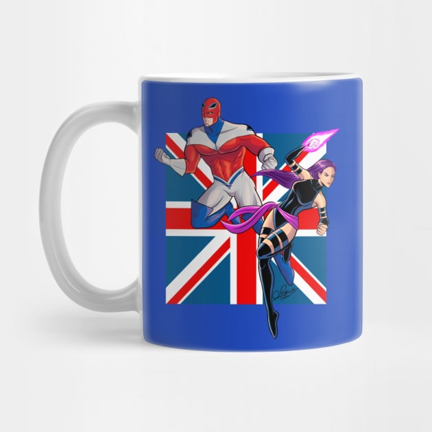 Captain Britain and Psylocke by sergetowers80